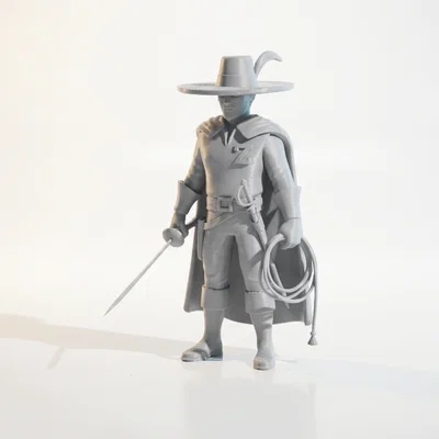 Mô hình 3D Zorro - Tượng sưu tầm phong cách điện ảnh
