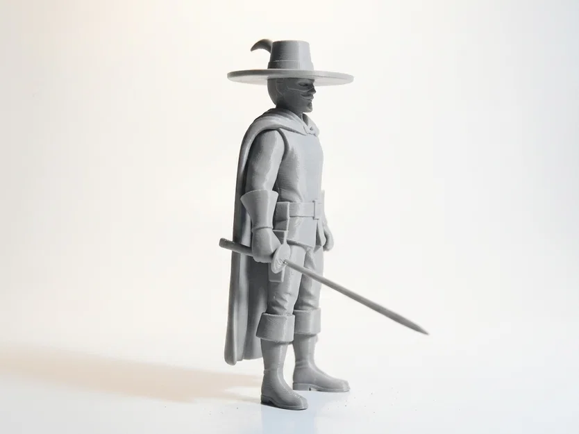 Mô hình 3D Zorro - Tượng sưu tầm phong cách điện ảnh - Image 3