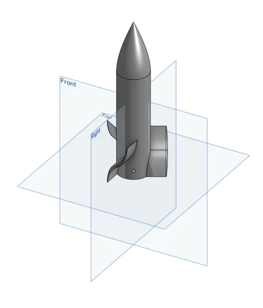 Mô hình tên lửa Model Rocket in 3D hỗ trợ động cơ A, B, C - Image 1