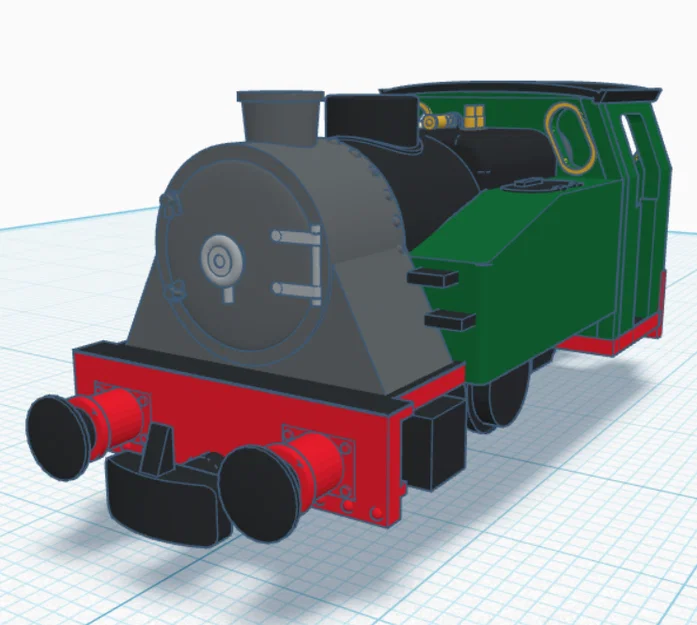 Mô hình đầu máy hơi nước TT9 gauge 0-4-0t in 3D tỉ lệ chuẩn - Image 1