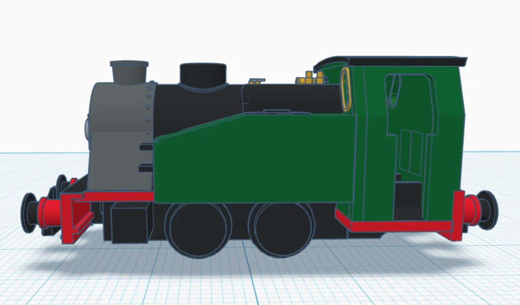 Mô hình đầu máy hơi nước TT9 gauge 0-4-0t in 3D tỉ lệ chuẩn - Image 2