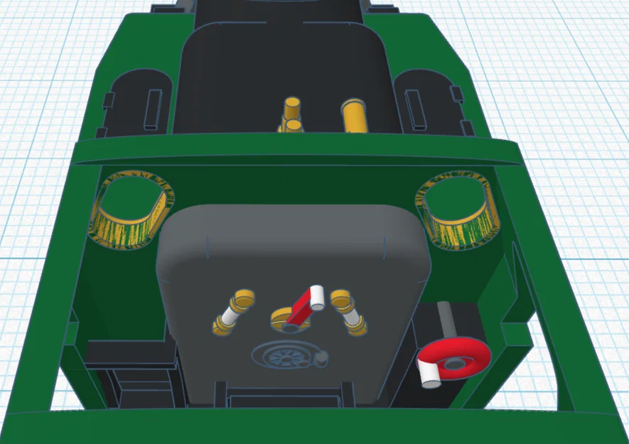 Mô hình đầu máy hơi nước TT9 gauge 0-4-0t in 3D tỉ lệ chuẩn - Image 3