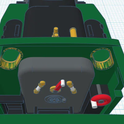 Mô hình đầu máy hơi nước TT9 gauge 0-4-0t in 3D tỉ lệ chuẩn