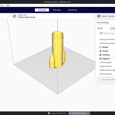 Mô hình ống heo tiết kiệm hình tên lửa (Rocket Ship Piggy Bank) in 3D