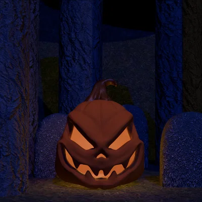 Mô hình bí ngô Halloween Burtonesque - File in 3D độc đáo