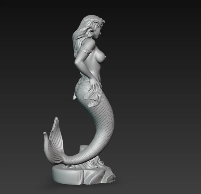 Mô hình 3D nàng tiên cá (Mermaid Statue) nghệ thuật tinh xảo - Image 2