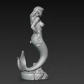 Mô hình 3D nàng tiên cá (Mermaid Statue) nghệ thuật tinh xảo - Thumbnail 2