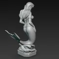 Mô hình tượng nàng tiên cá (Mermaid Statue) trang trí 3D tinh xảo - Thumbnail 2