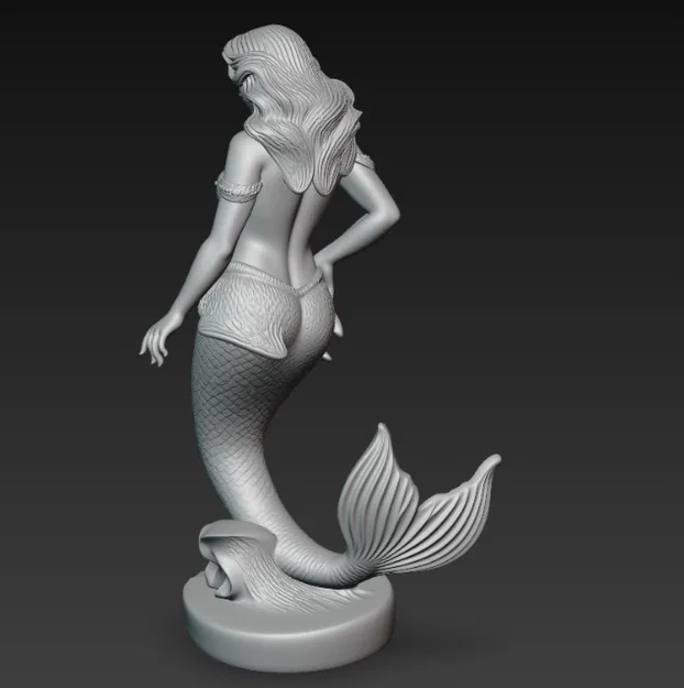 Mô hình 3D nàng tiên cá (Mermaid Statue) nghệ thuật tinh xảo - Image 4