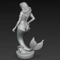 Mô hình 3D nàng tiên cá (Mermaid Statue) nghệ thuật tinh xảo - Thumbnail 4