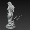 Mô hình tượng nàng tiên cá (Mermaid Statue) trang trí 3D tinh xảo - Thumbnail 4