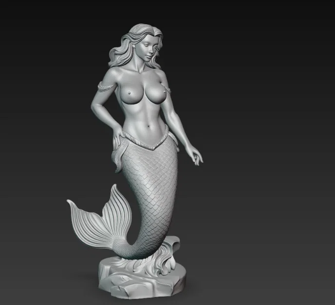 Mô hình 3D nàng tiên cá (Mermaid Statue) nghệ thuật tinh xảo - Image 6