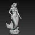 Mô hình 3D nàng tiên cá (Mermaid Statue) nghệ thuật tinh xảo - Thumbnail 6