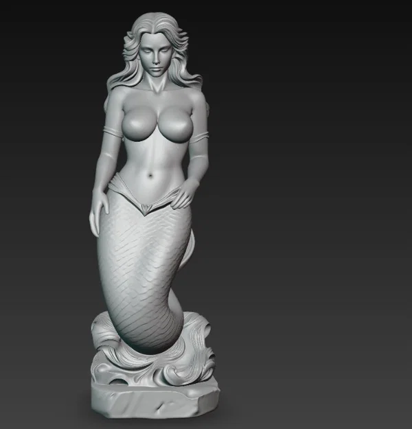 Mô hình tượng nàng tiên cá (Mermaid Statue) trang trí 3D tinh xảo - Image 5