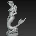 Mô hình tượng nàng tiên cá (Mermaid Statue) trang trí 3D tinh xảo - Thumbnail 6
