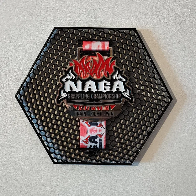 Khung treo huy chương 3D thiết kế hình lục giác (Medal Holder Hex) - Image 1
