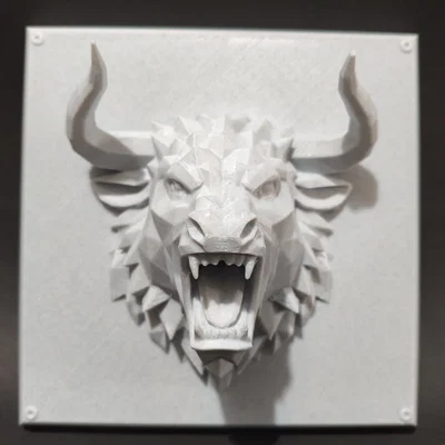 Phù điêu treo tường 3D Minotaur hình khối