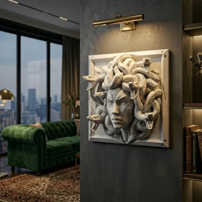 Phù điêu Tường Medusa Gorgon Cổ điển