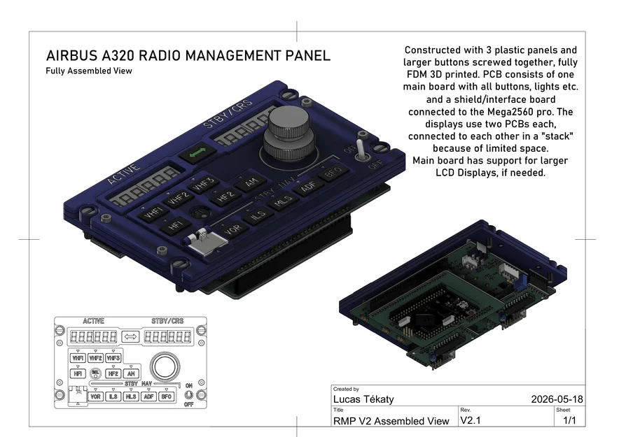 Airbus A320 Radio Management Panel [RMP] (Bản sao 1:1) - Image 1