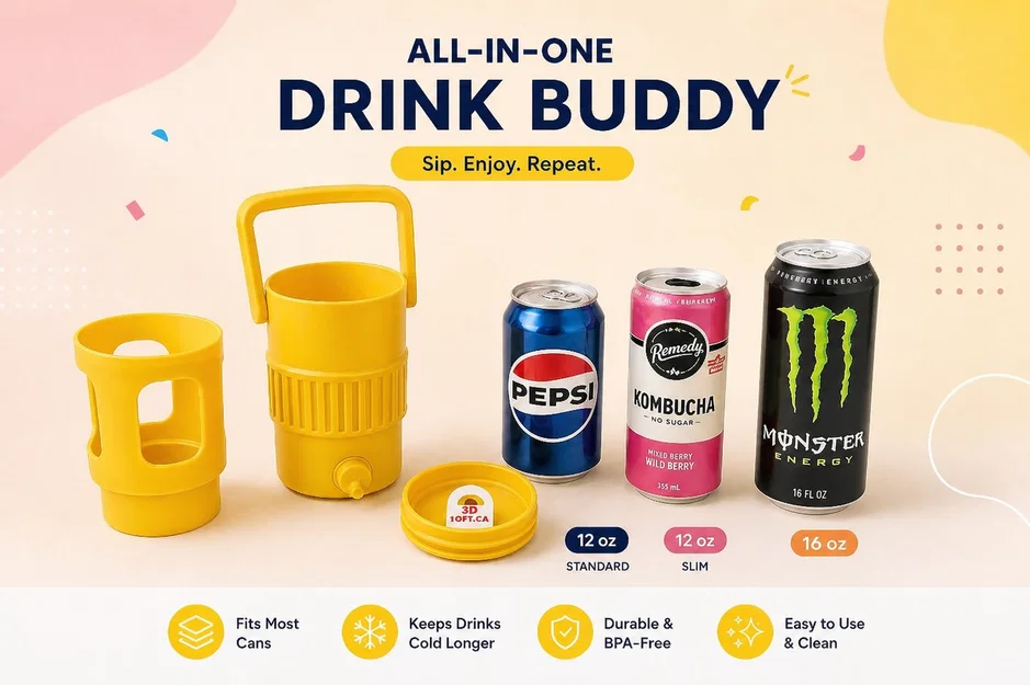 Bộ giữ lạnh lon 16oz 3 trong 1 - Người bạn đồng hành tuyệt vời - Dùng cá nhân - Image 2