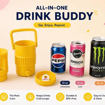 Bộ giữ lạnh lon 16oz 3 trong 1 - Người bạn đồng hành tuyệt vời - Dùng cá nhân