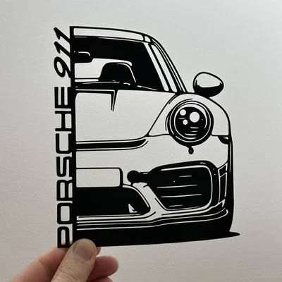 Trang trí treo tường Porsche 911 - Đồ decor in 3D phong cách