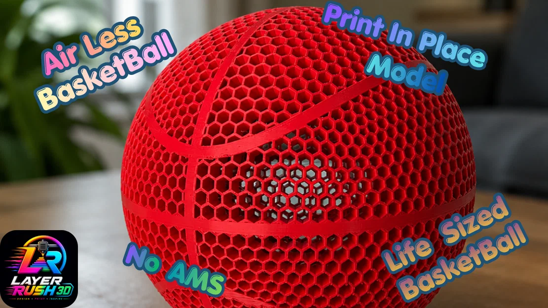 Quả bóng rổ 3D dạng lưới (Airless Basketball) in tại nhà cực chất - Image 1