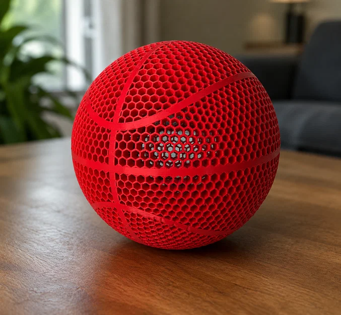 Quả bóng rổ 3D dạng lưới (Airless Basketball) in tại nhà cực chất - Image 2