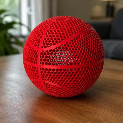 Quả bóng rổ 3D dạng lưới (Airless Basketball) in tại nhà cực chất