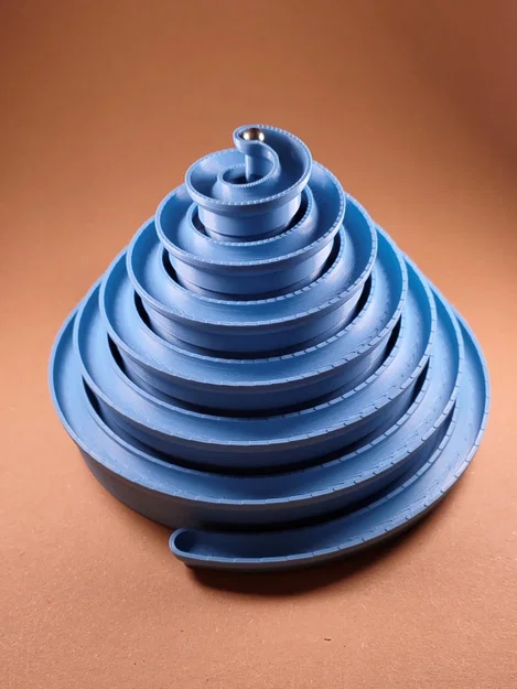 Mô hình đường chạy bi xoắn ốc (Spiral marble run) - Image 1