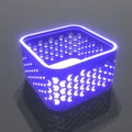 Hộp đựng đồ đa năng 100x100x60 có nắp đậy họa tiết lục giác 3D - Thumbnail 1