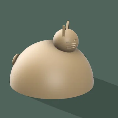 Mô hình chú mèo mập siêu đáng yêu (Fat Cat 2) để trang trí bàn làm việc