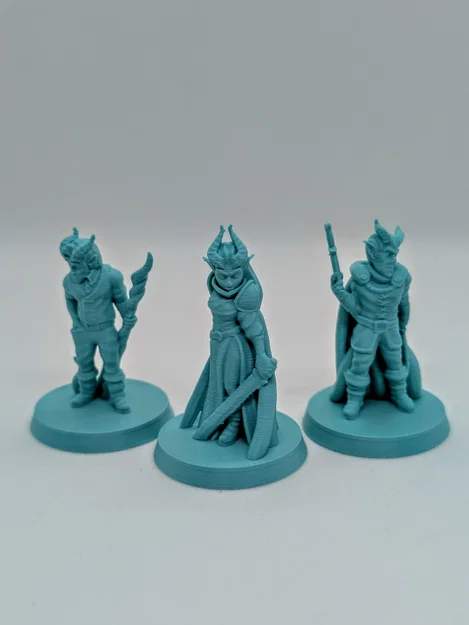 Mô hình nữ chiến binh Tiefling cho in FDM (không cần support) - Image 3