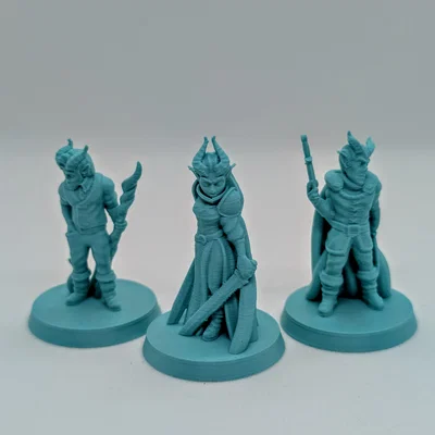 Mô hình nữ chiến binh Tiefling cho in FDM (không cần support)
