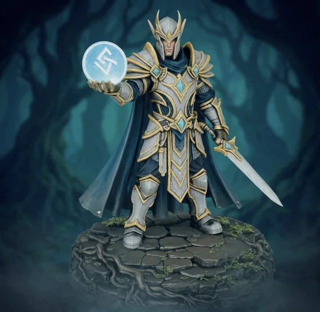 Bloodbound Realms – Elf – Arcane Spellblade (Mô hình 3D in STL phong cách Dark Fantasy) - Image 1