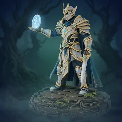Bloodbound Realms – Elf – Arcane Spellblade (Mô hình 3D in STL phong cách Dark Fantasy)