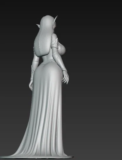 Mô hình 3D nàng tiên hắc ám Dark Elf tuyệt đẹp - Image 3