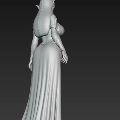 Mô hình 3D nàng tiên hắc ám Dark Elf tuyệt đẹp