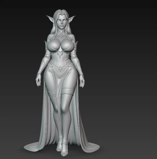 Mô hình 3D nàng tiên hắc ám Dark Elf tuyệt đẹp - Image 5
