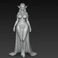 Mô hình 3D nàng tiên hắc ám Dark Elf tuyệt đẹp - Thumbnail 5