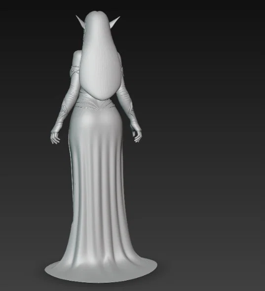 Mô hình tượng nữ yêu tinh bóng tối Dark Elf tinh xảo - Image 2