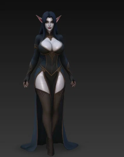 Mô hình tượng nữ yêu tinh bóng tối Dark Elf tinh xảo - Image 3