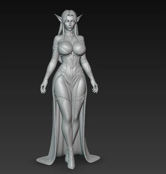 Mô hình tượng nữ yêu tinh bóng tối Dark Elf tinh xảo - Image 5