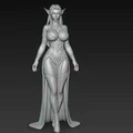 Mô hình tượng nữ yêu tinh bóng tối Dark Elf tinh xảo - Thumbnail 5