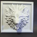 Tranh Treo Tường 3D Đầu Sói Hình Học (3D Geometric Wolf Wall Art) - Thumbnail 2