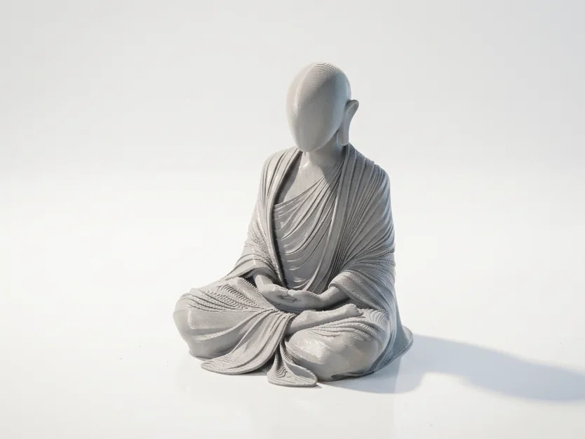 Tượng Chú Tiểu Thiền Định Trừu Tượng - Mô Hình In 3D Độc Đáo - Image 1