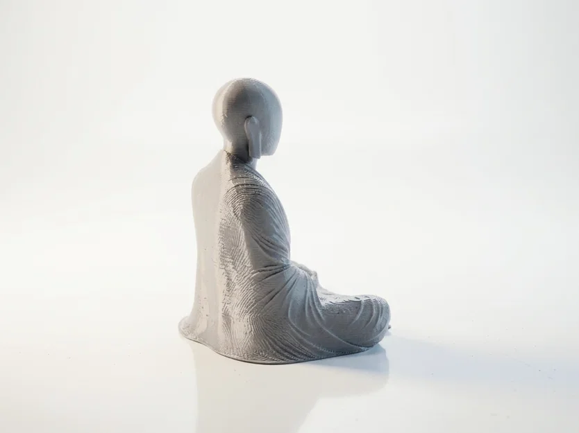 Tượng Chú Tiểu Thiền Định Trừu Tượng - Mô Hình In 3D Độc Đáo - Image 3