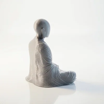 Tượng Chú Tiểu Thiền Định Trừu Tượng - Mô Hình In 3D Độc Đáo