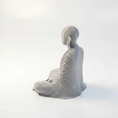 Tượng Chú Tiểu Thiền Định Trừu Tượng - Mô Hình In 3D Độc Đáo