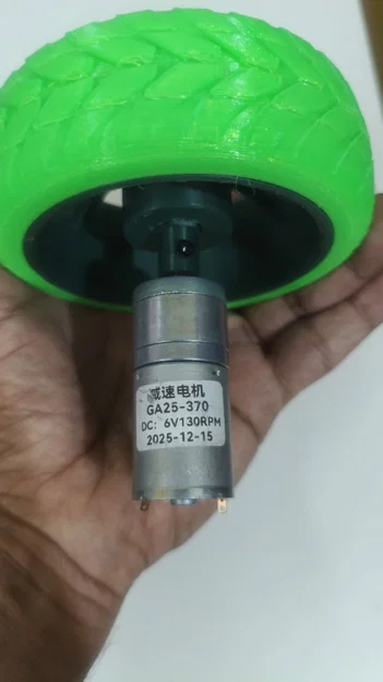 Bộ khớp nối và bánh xe 3D cho động cơ giảm tốc GA25-370 - Image 1